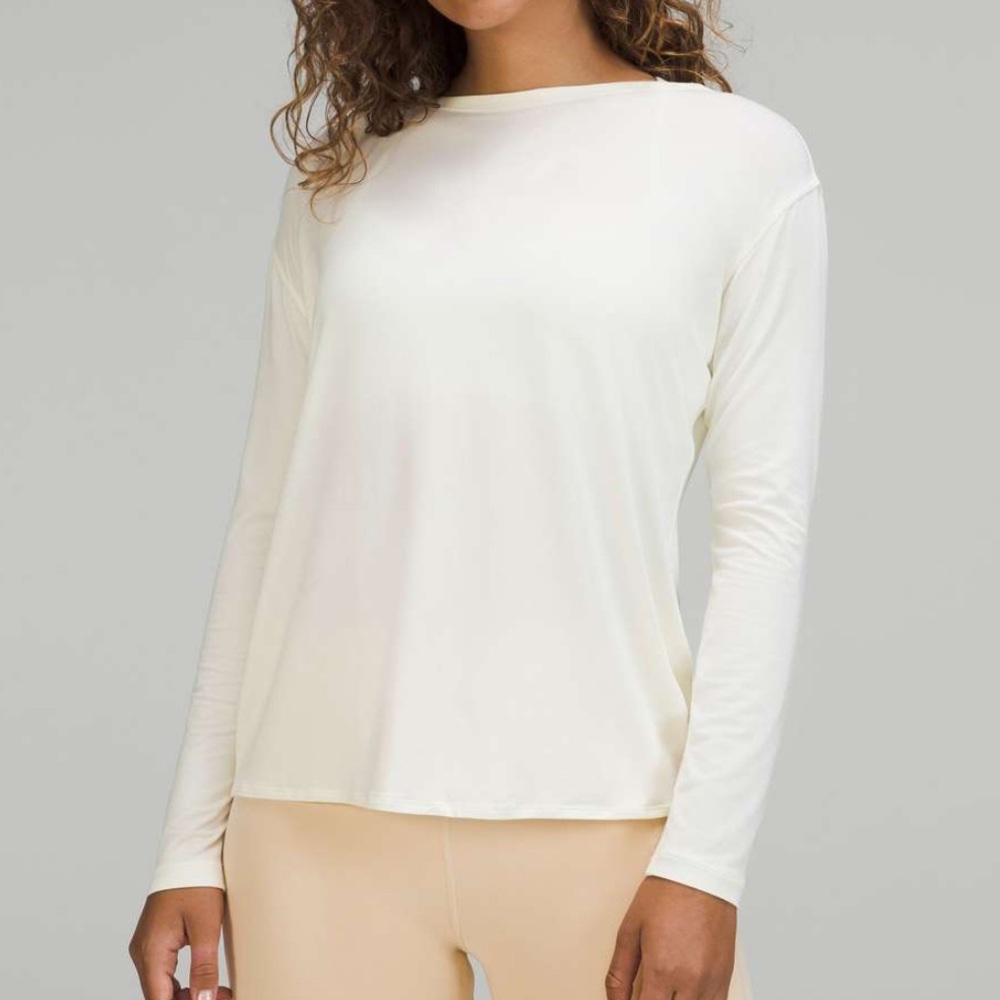 NWT Lululemon Modal-Blend Open-Back Long Sleeve Shirt – Size 10